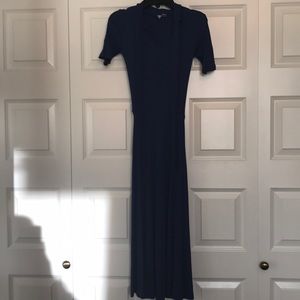 Women’s Asos Tie Neck SS Blue Dress Sz Sm